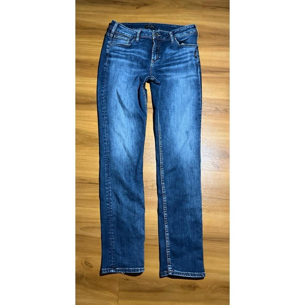 Womens Silver Avery Slim Stretch Washed Denim Jeans
